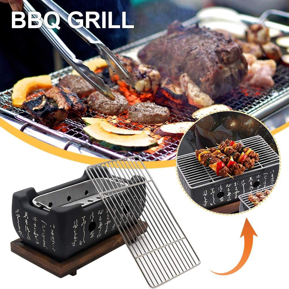 Compact Charcoal Japanese Style Stainless Steel BBQ Grill