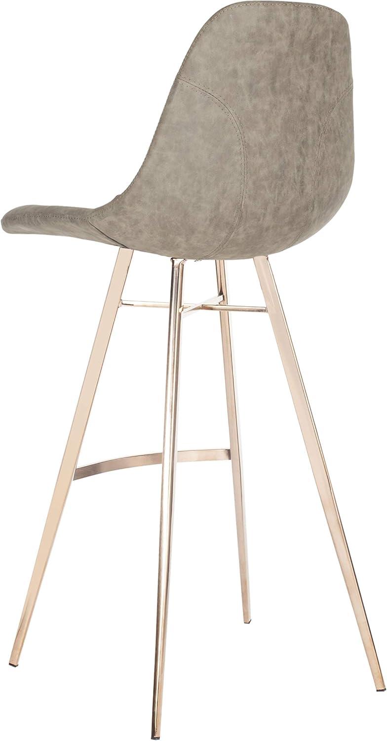 Mathison Bar Stool  - FOX3011 - Taupe/Copper - Safavieh Couture