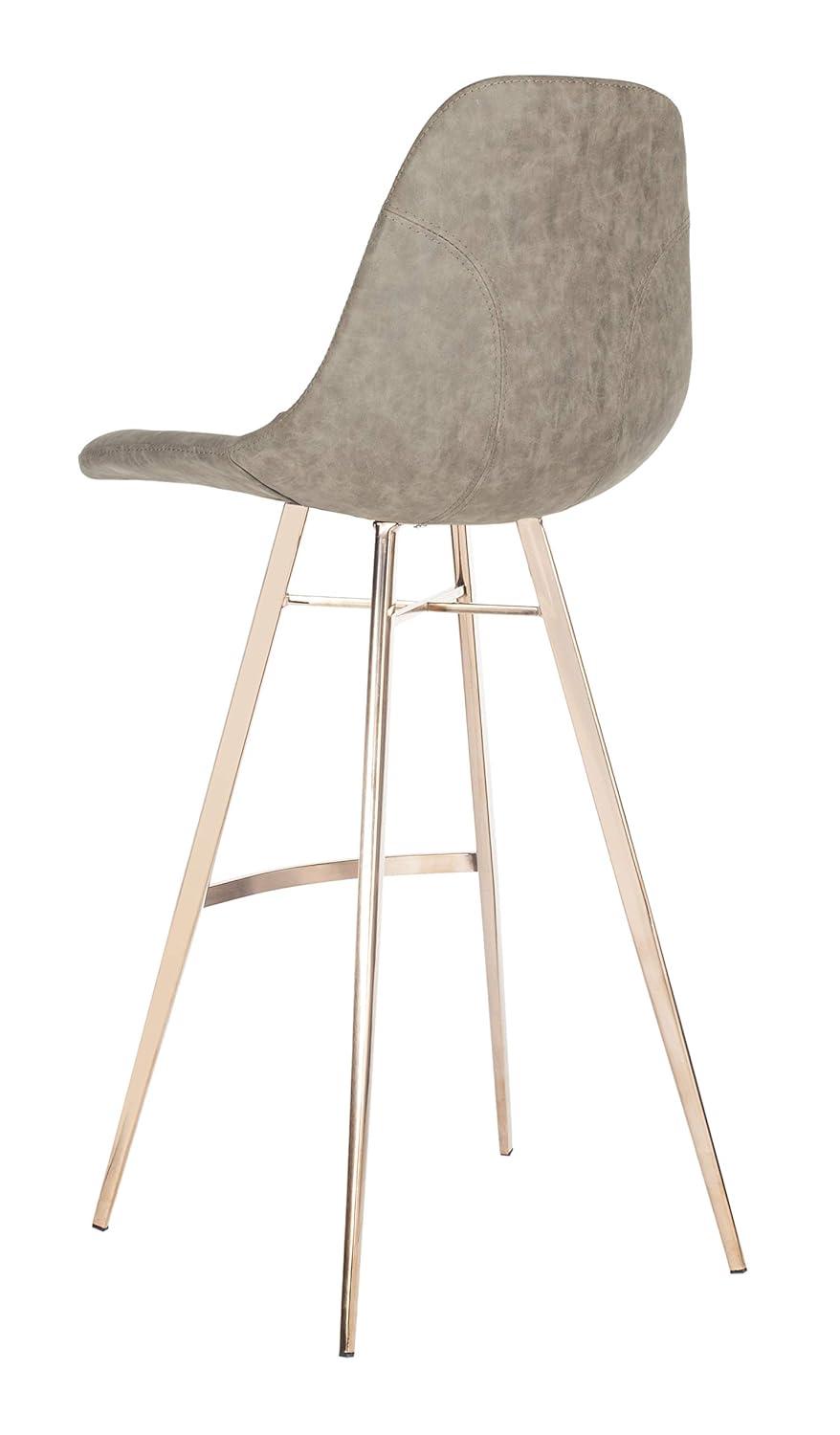 Mathison Bar Stool  - FOX3011 - Taupe/Copper - Safavieh Couture