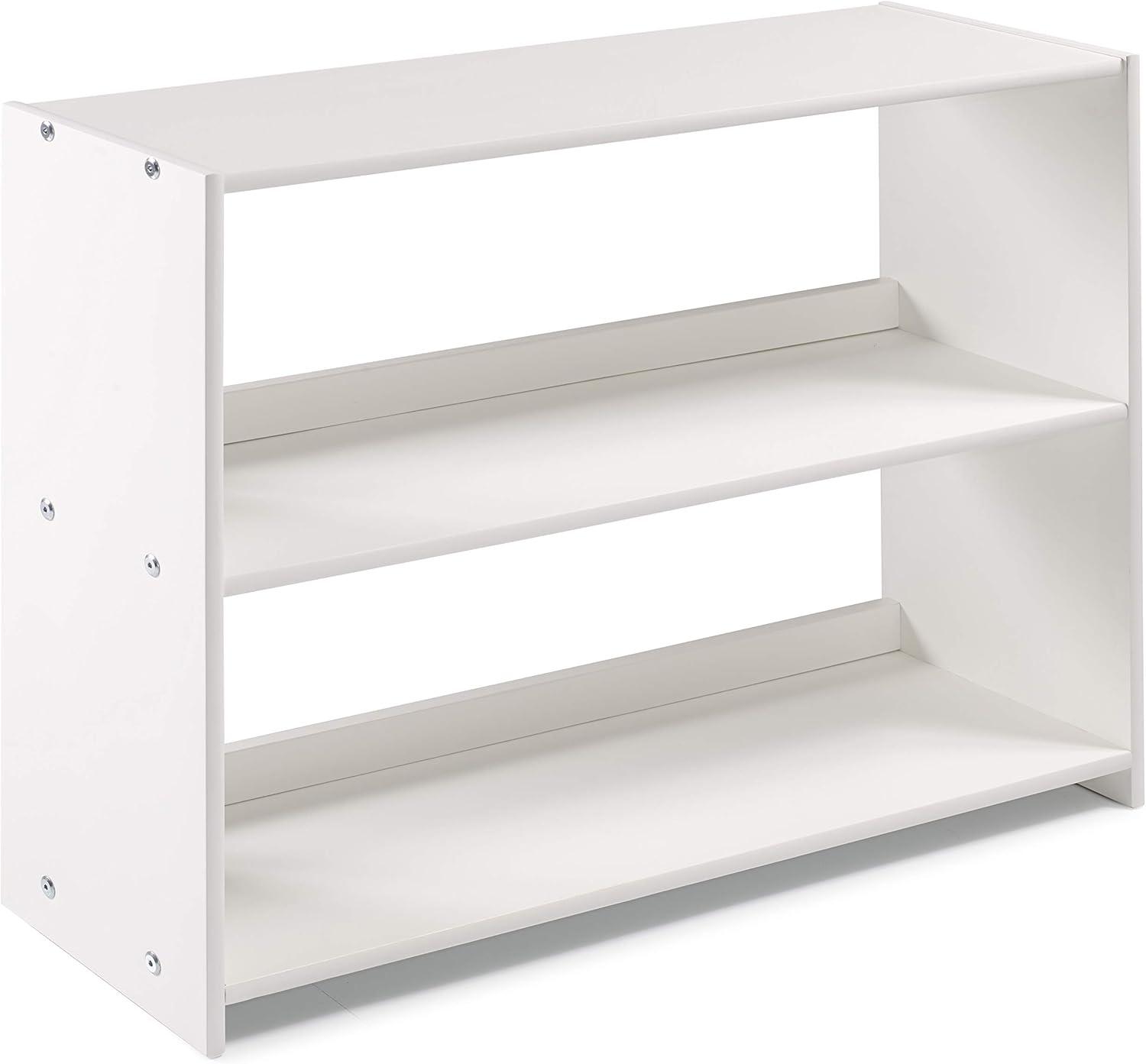 Contemporary White Pine Kids Bookcase with Dual Shelves