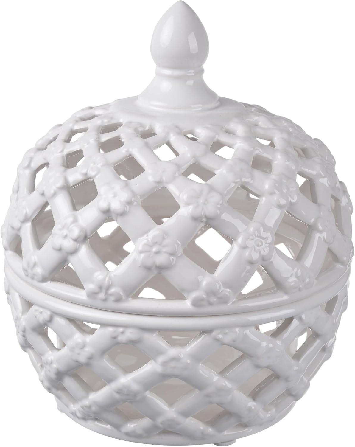 A&B Home Ballas Bird Lidded Jar, Small-Color:Mint,Style:Modern Chic