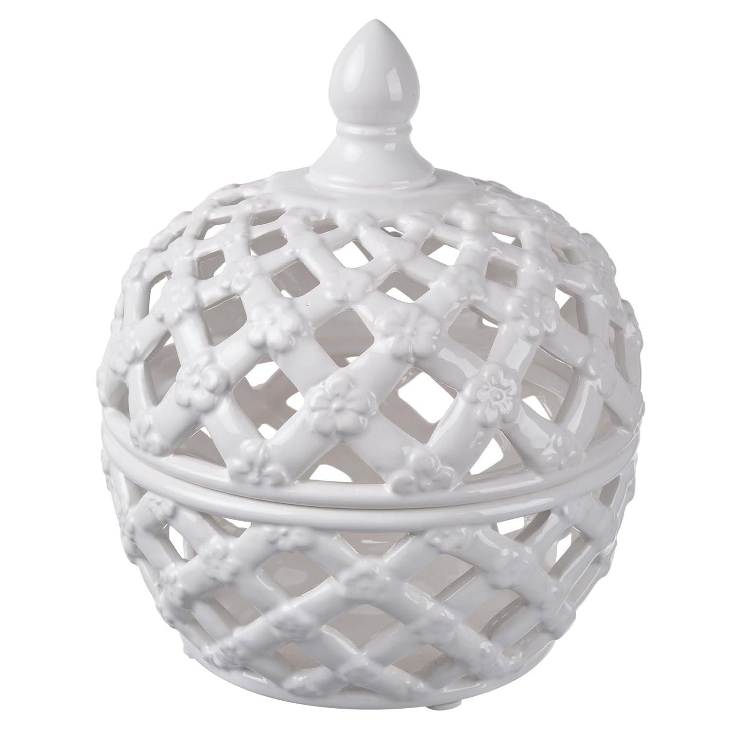 A&B Home Ballas Bird Lidded Jar, Small-Color:Mint,Style:Modern Chic