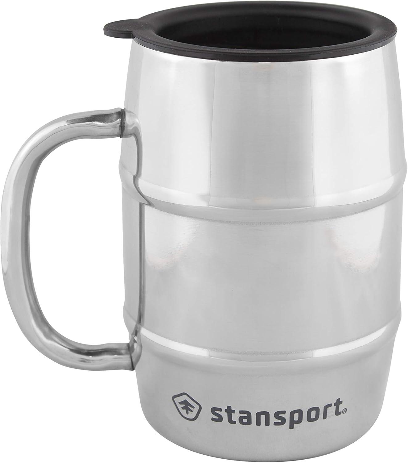 Stansport 16 OZ. Double Wall Camp Mug - Silver