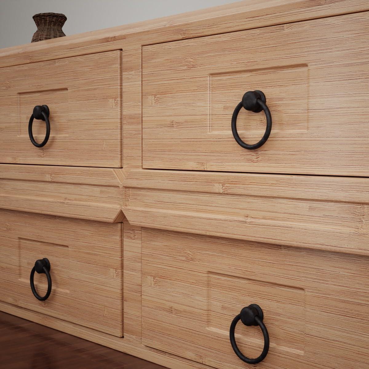 The Renovators Supply Inc. Wrought Iron Ring Pull Multipack (Set of 4)