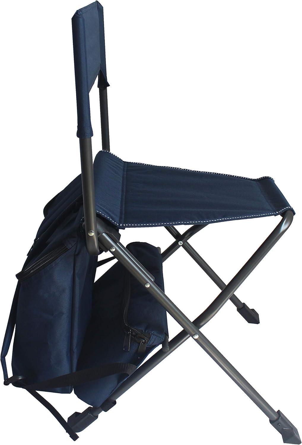 Zenithen Folding Backpack Outdoor Chair, Dark Blue