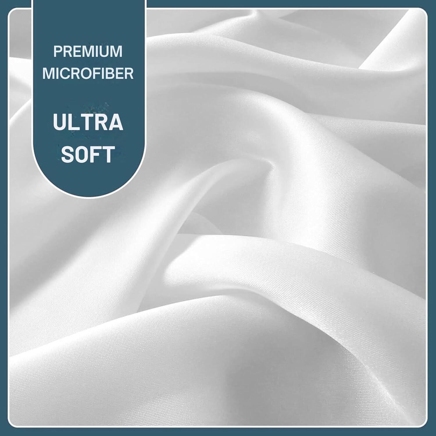 Microfiber Fitted Sheet - Soft & Smooth Allergy Protective Fitted Sheet - Odorless Filling - 95 GSM