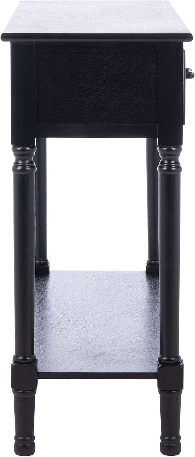 Ryder Black Striated 2-Drawer Console Table with Storage