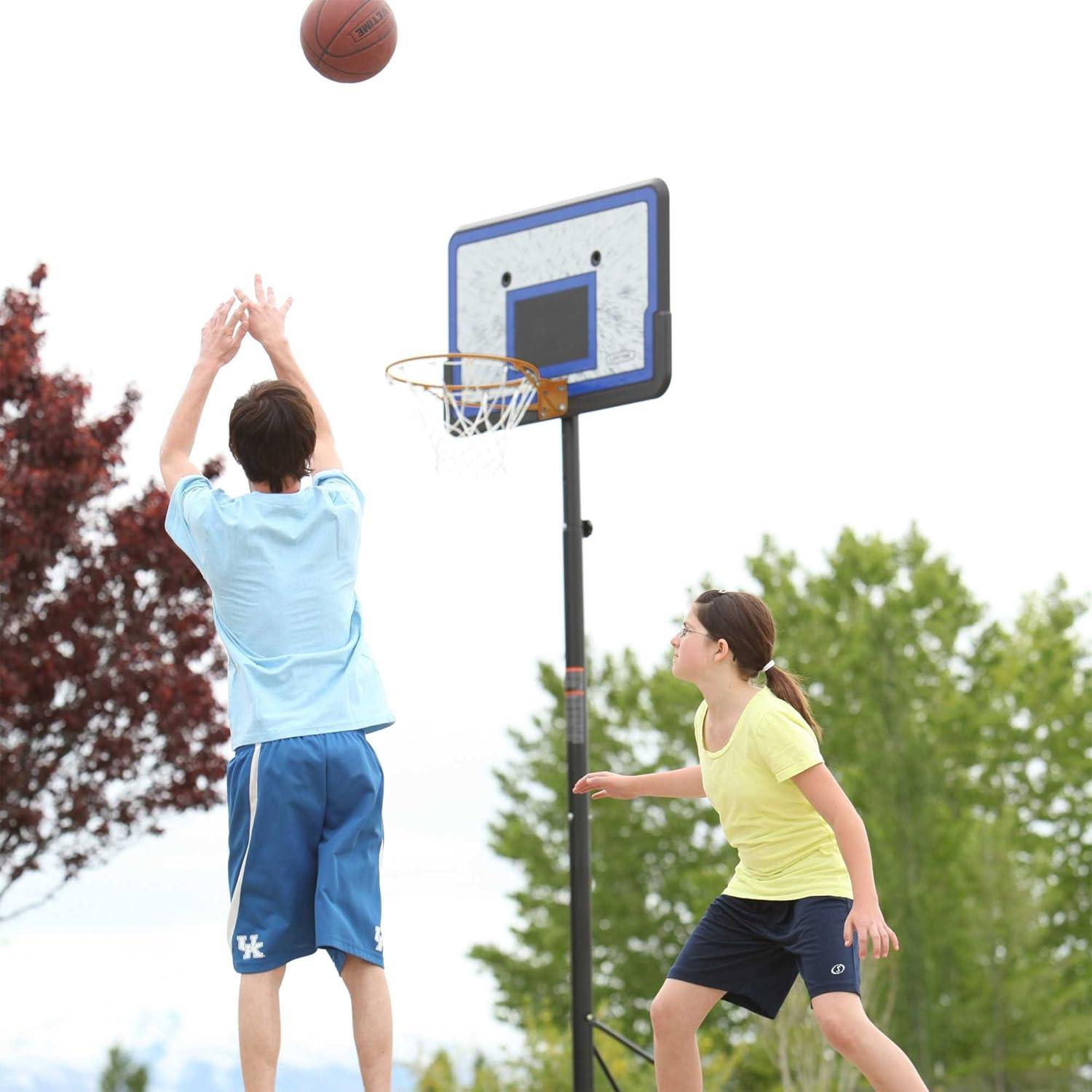 Adjustable Portable Basketball Hoop with 44" Impact Backboard