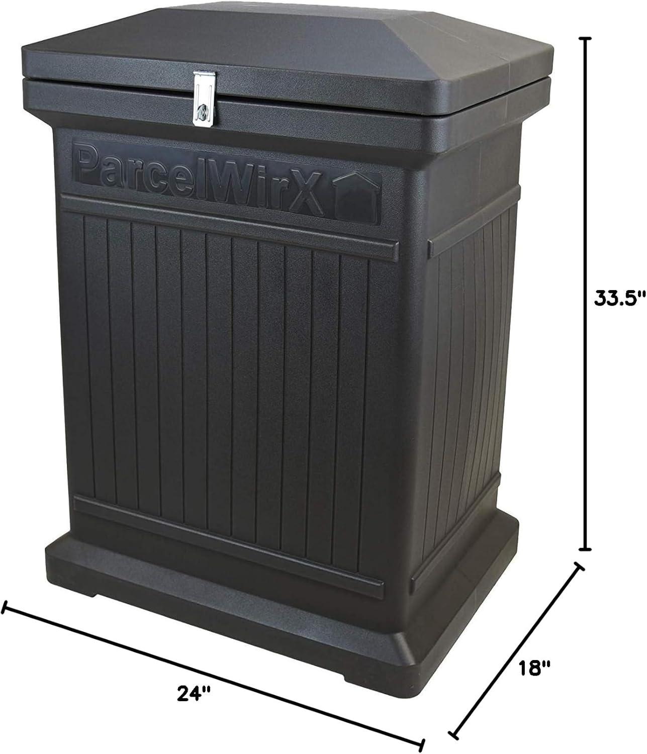 Graphite Large Lockable Plastic Package Delivery Box