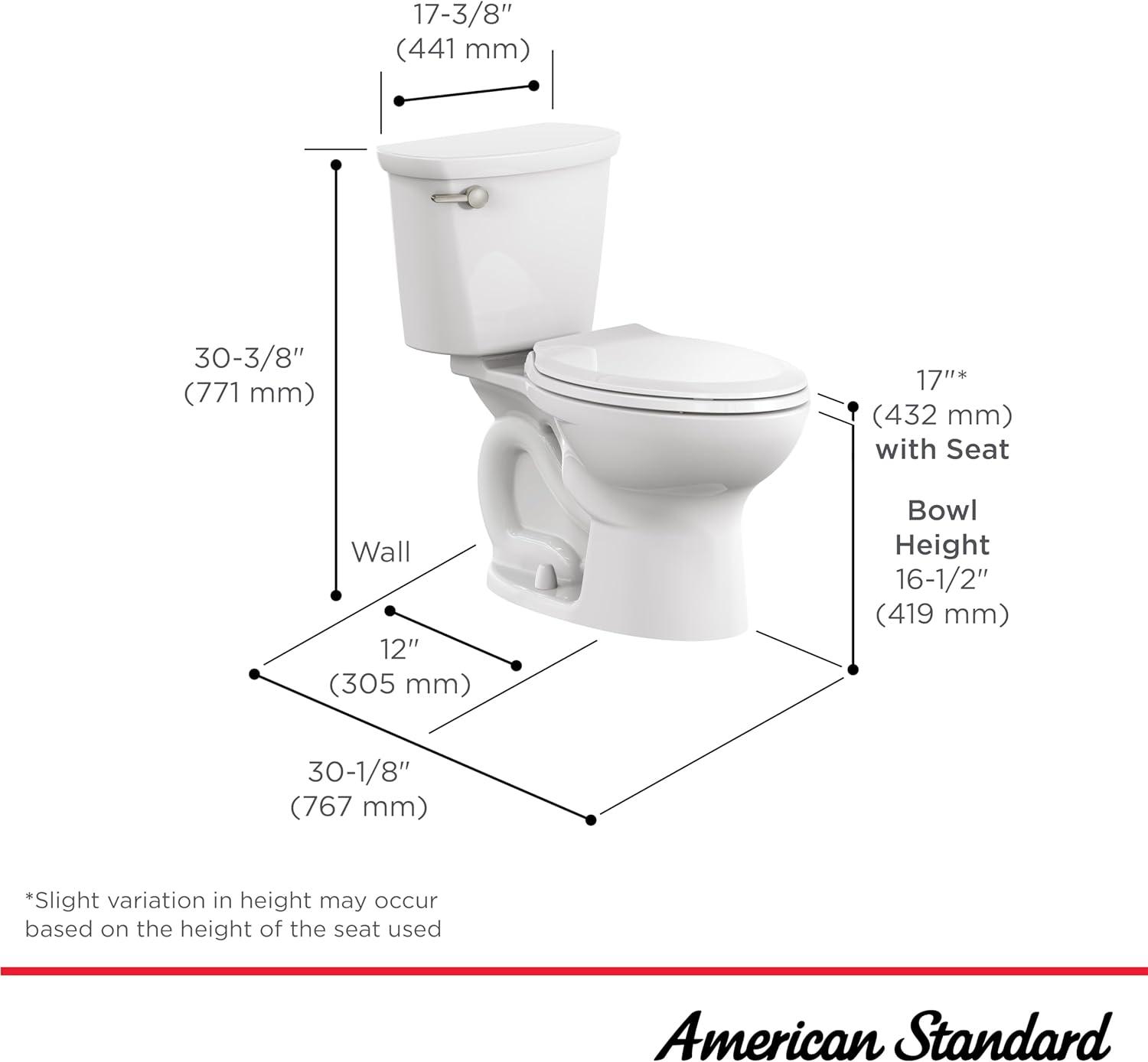 White Elongated Two-Piece High Efficiency Toilet