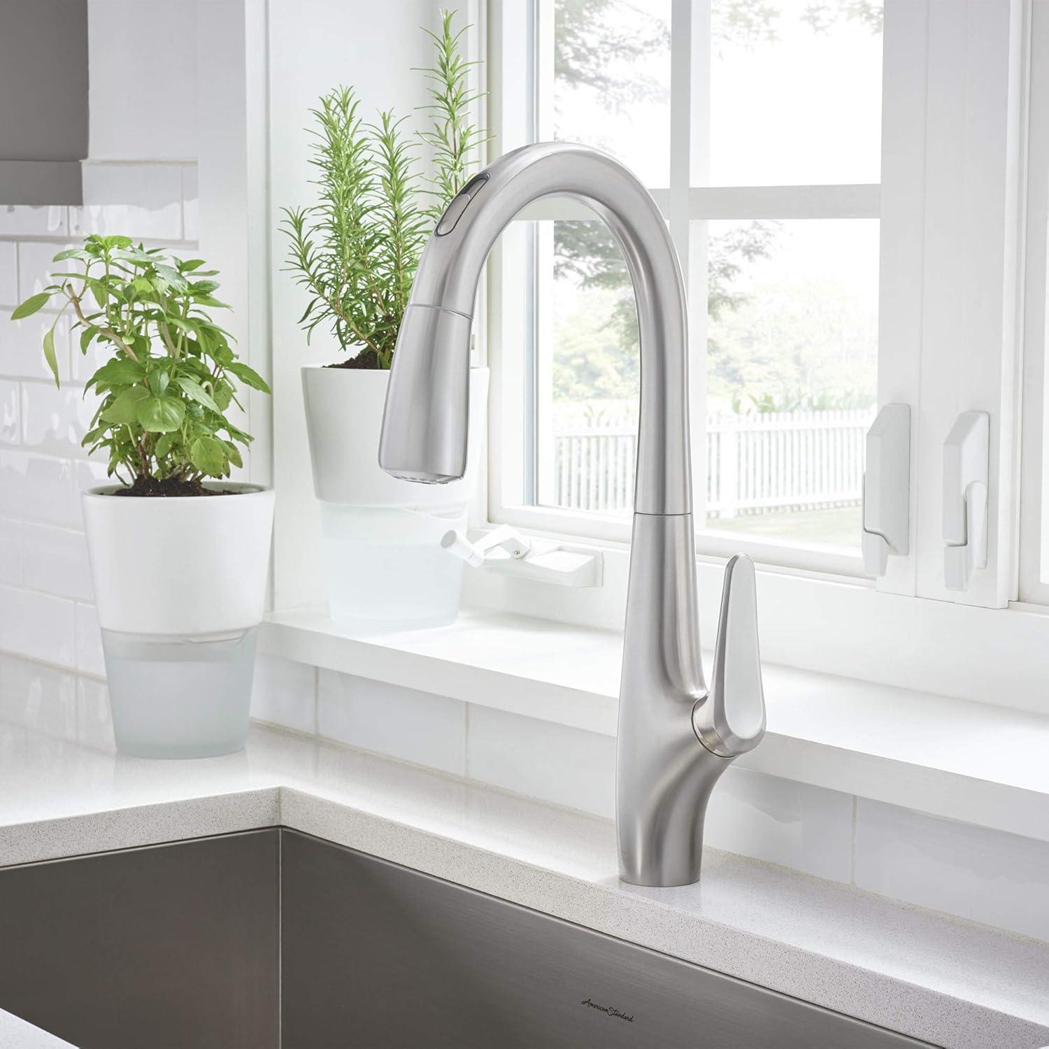 American Standard Avery Selectronic Single-Handle Pull-Down Sprayer Kitchen Faucet in Stainless Steel