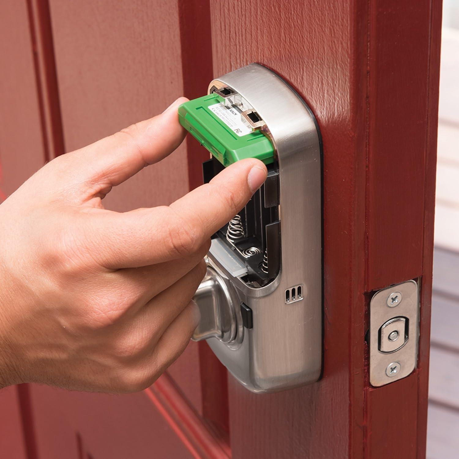 Black Suede Electronic Keypad Deadbolt with Wi-Fi and Bluetooth