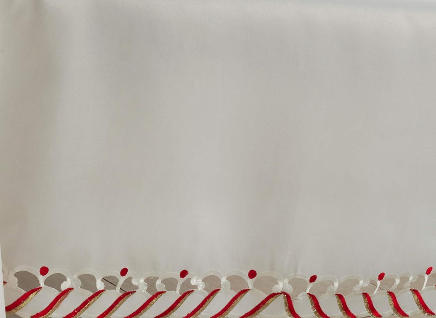 Saro Bonbon Striped Christmas Tablecloth