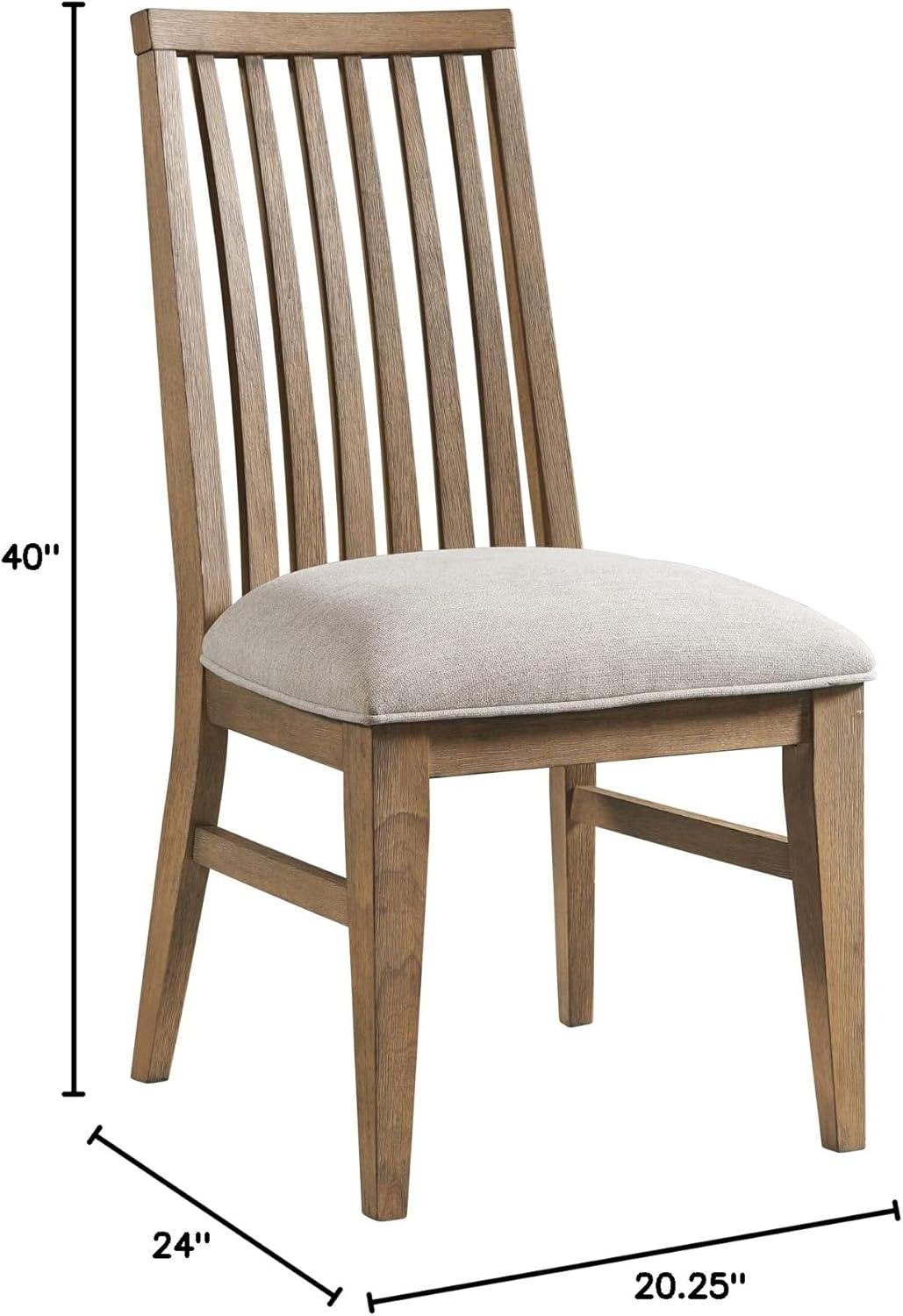 Intercon Furniture Landmark Wood Slat Back Chair in Oak (Set of 2)