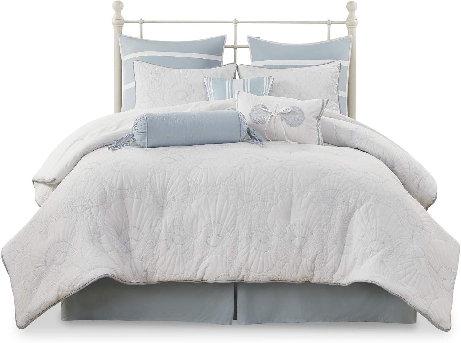 Harbor House Crystal Beach 4-Piece Comforter Set, White, Queen