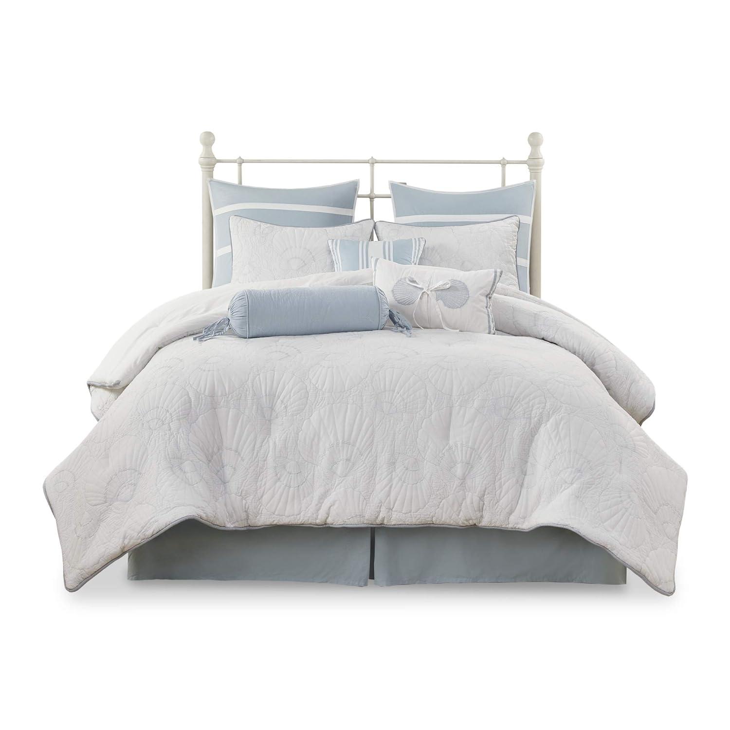 Harbor House Crystal Beach White Cotton Coastal Comforter Set