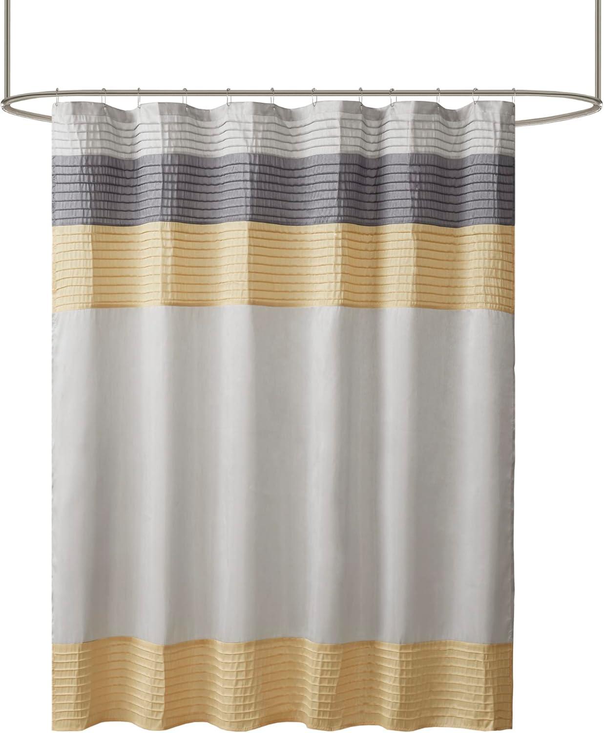 Amherst Striped Faux Silk Shower Curtain