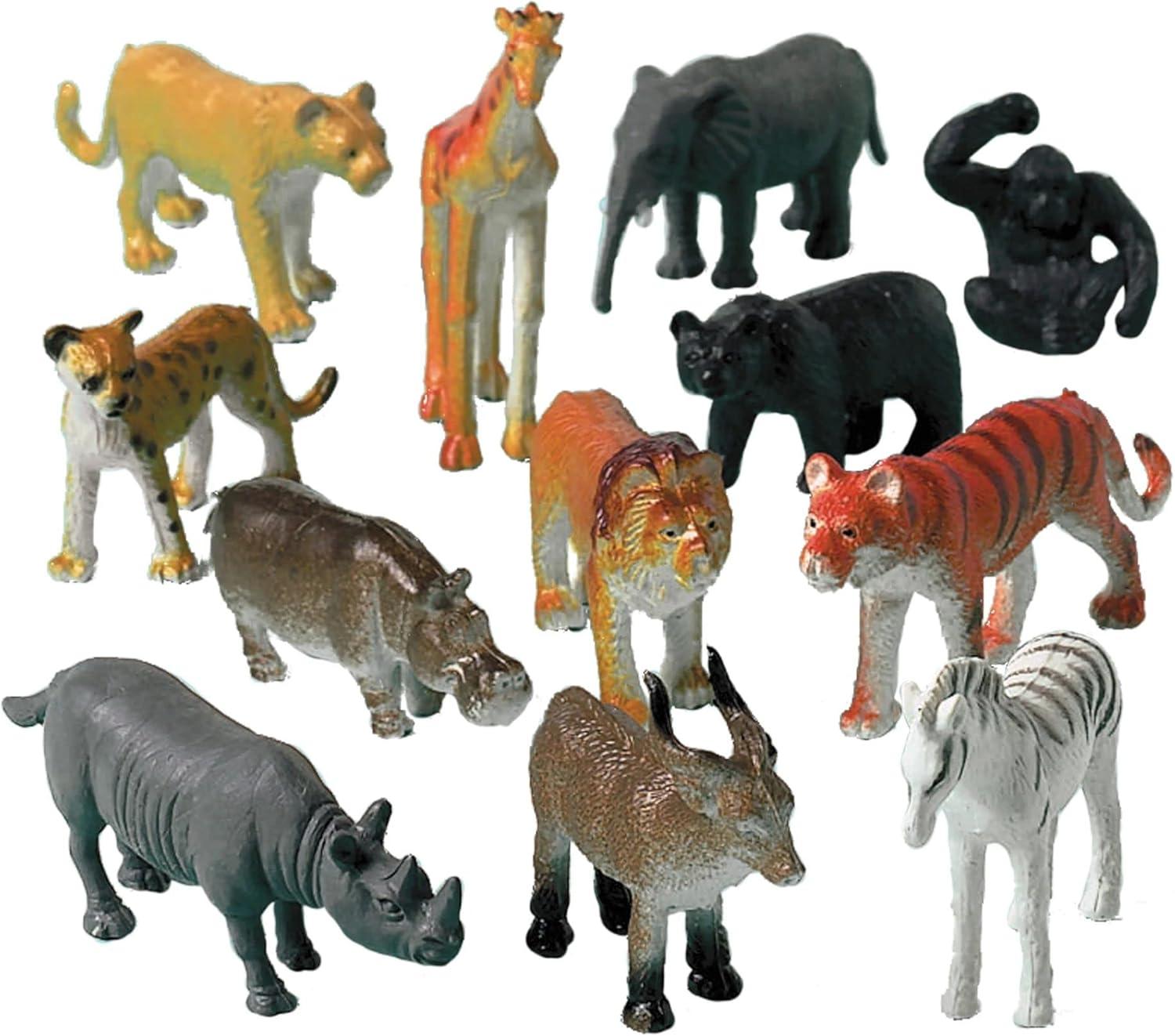 Amscan Multi-color Jungle Animals Party Favors, 12 Count