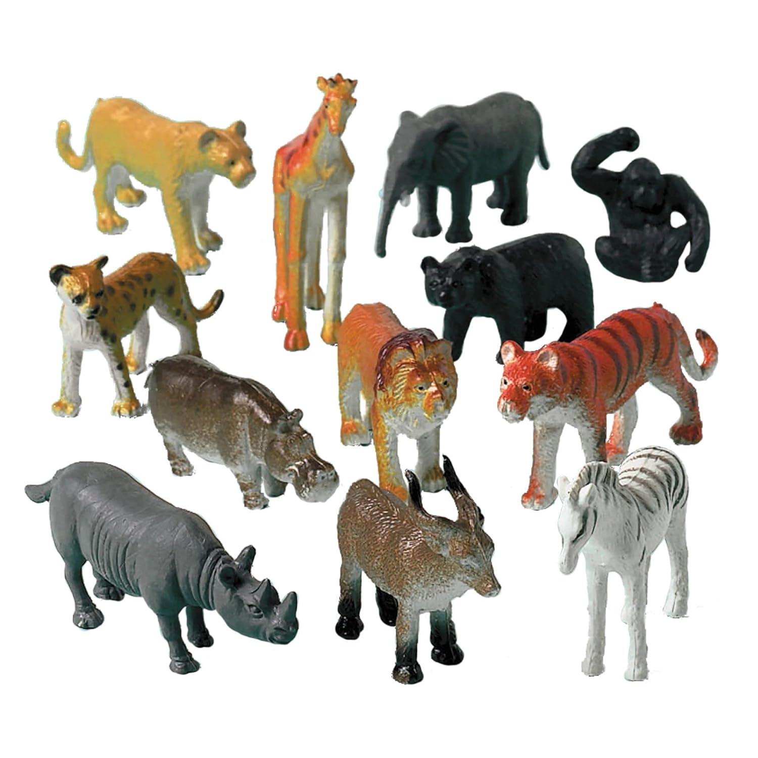 Amscan Multi-color Jungle Animals Party Favors, 12 Count