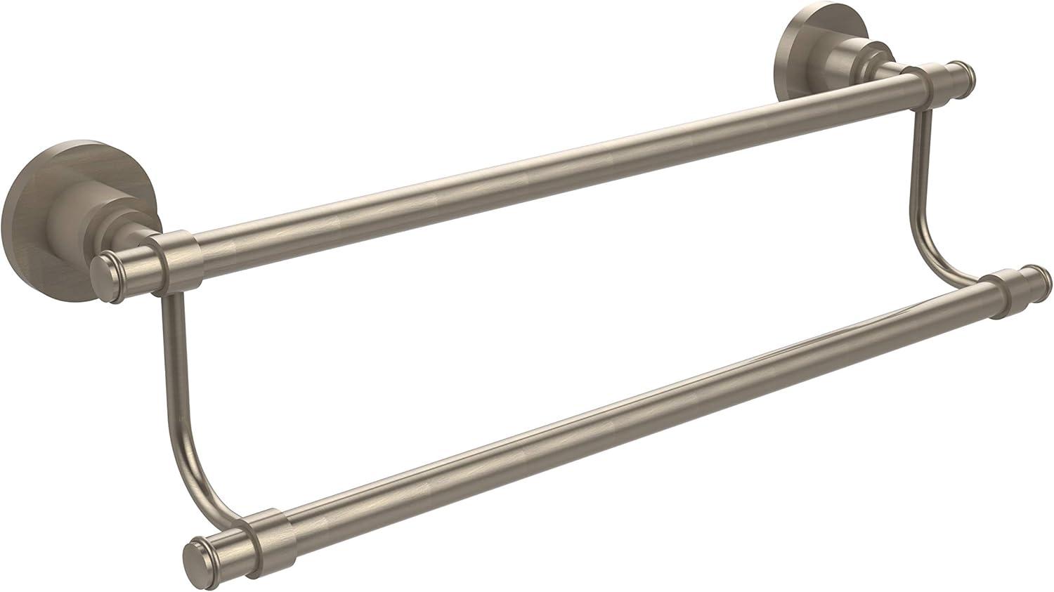 Satin Chrome 36-Inch Double Wall Mounted Towel Bar