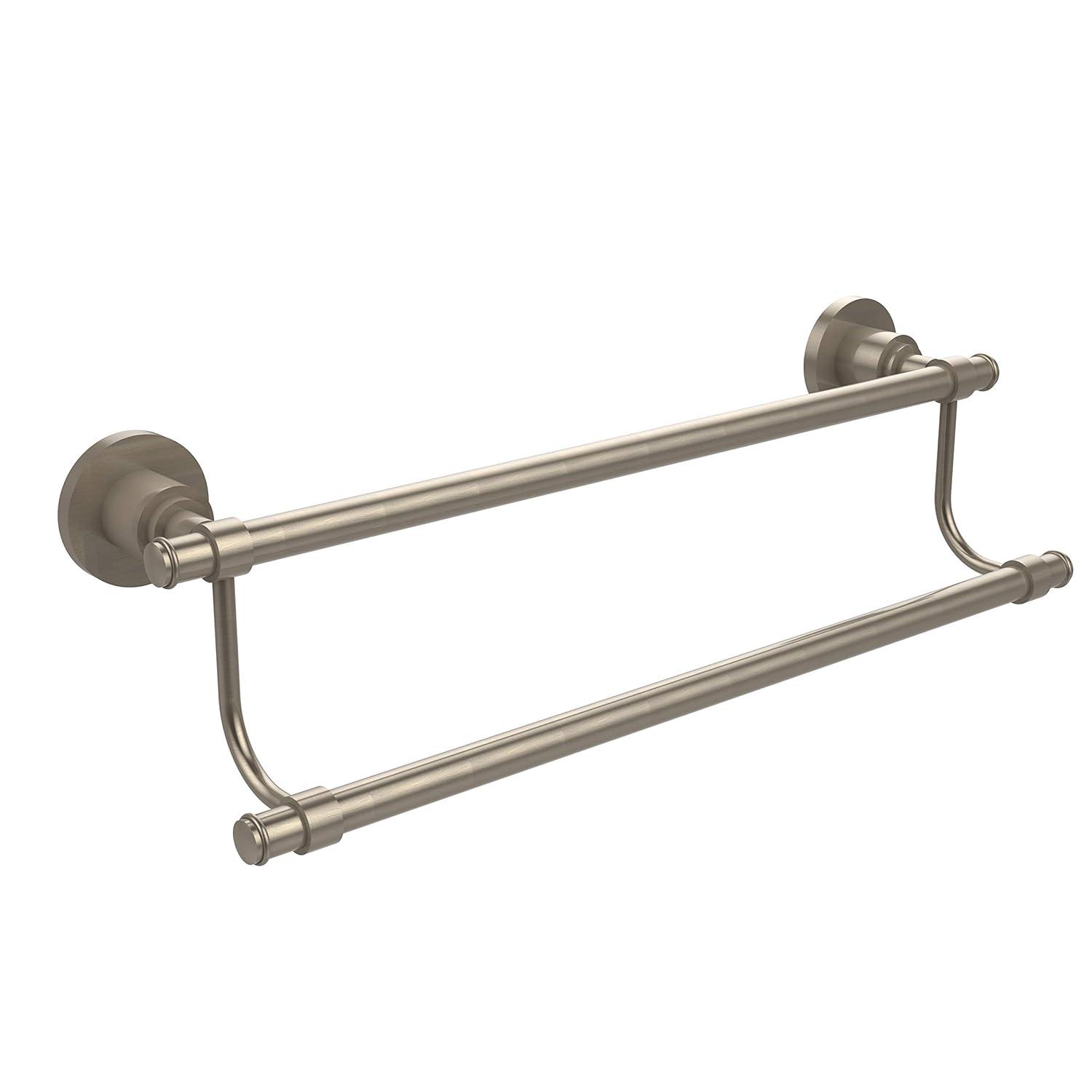 Satin Chrome 36-Inch Double Wall Mounted Towel Bar