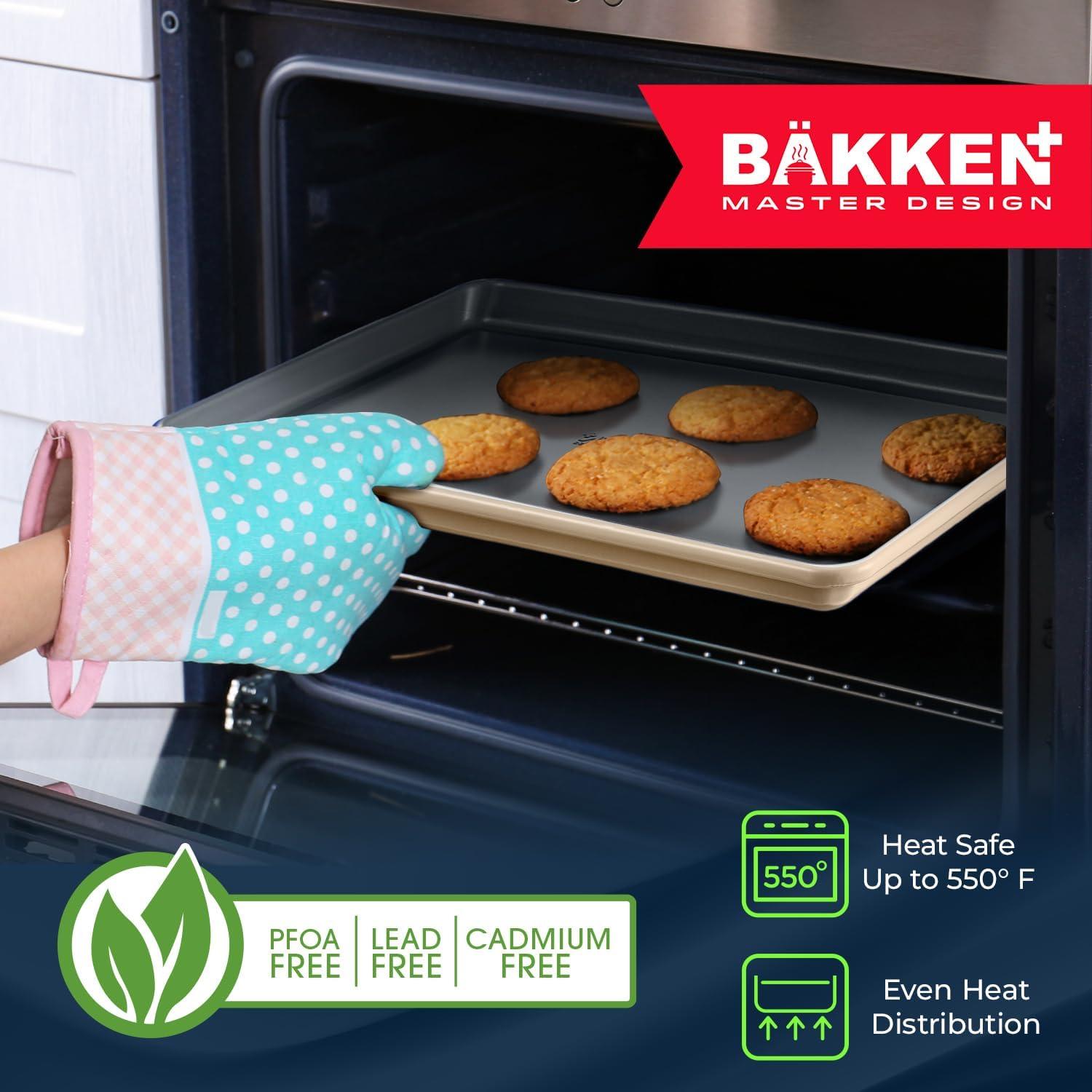 Bakken Swiss 8-Piece Stackable Bakeware Set - Non-Stick Coating For kitchen