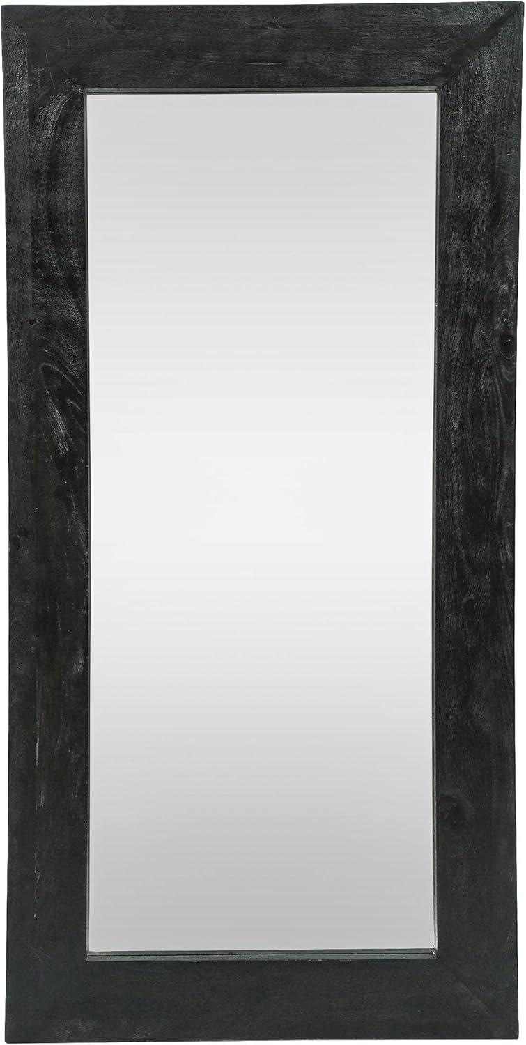 Black Mango Wood Full Length Freestanding Mirror