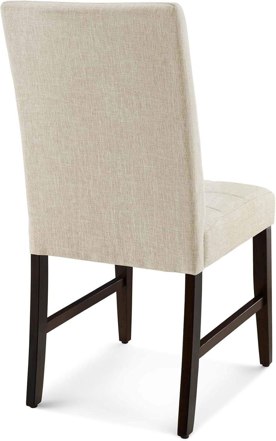 Promulgate Biscuit Tufted Upholstered Fabric Dining Side Chair by Modway