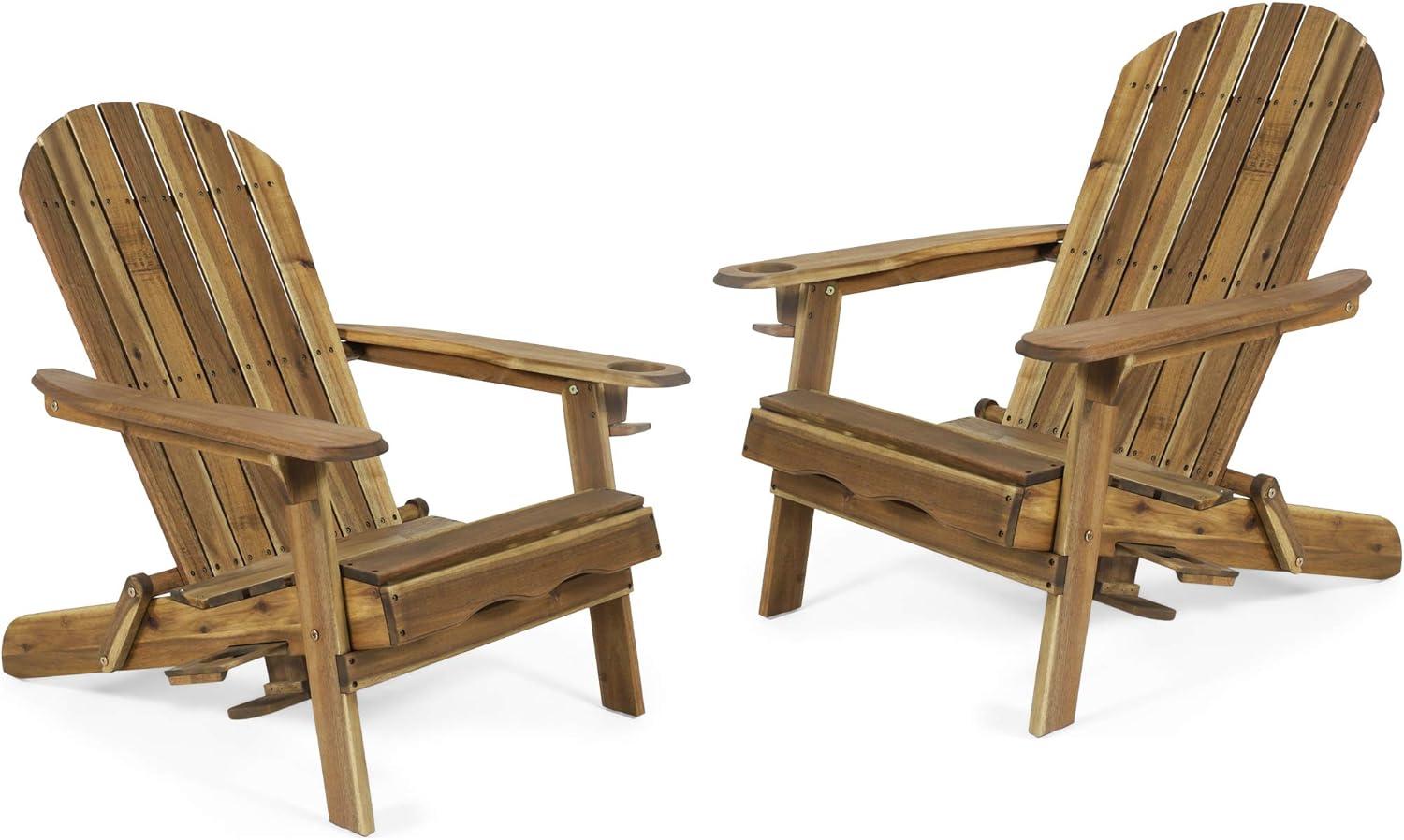 Highland Dunes Mccombs Solid Wood Folding Adirondack Chair (Set of 2)