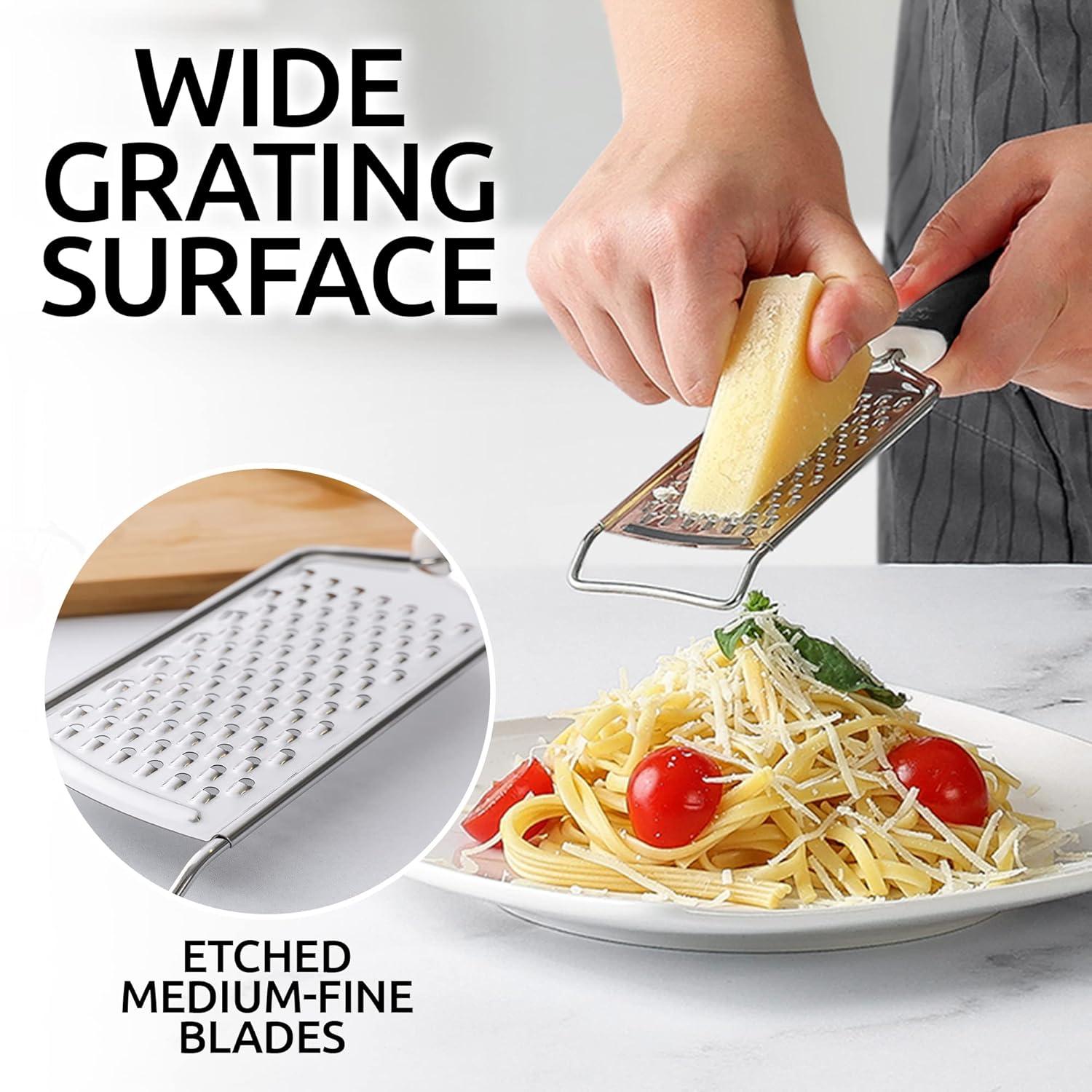 Zulay Kitchen Zulay Kitchen Professional Stainless Steel Flat Handheld Cheese Grater