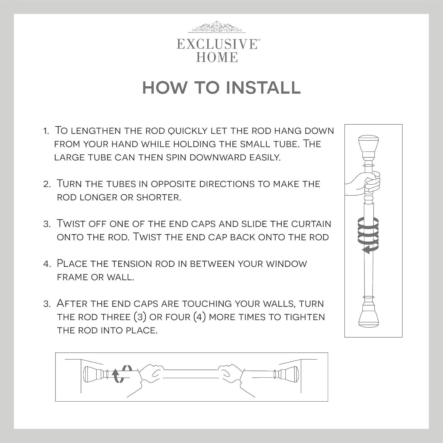 Exclusive Home Adjustable Tension Rod