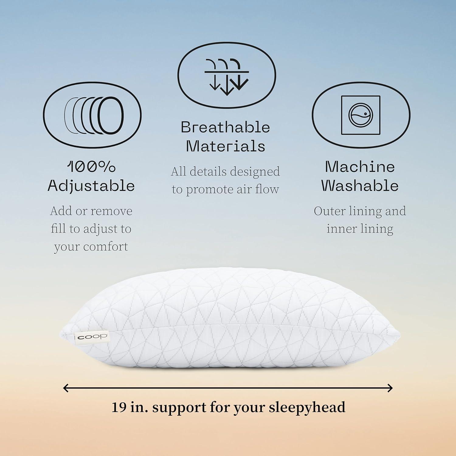 Coop Home Goods Memory Foam Toddler Pillow for Sleeping