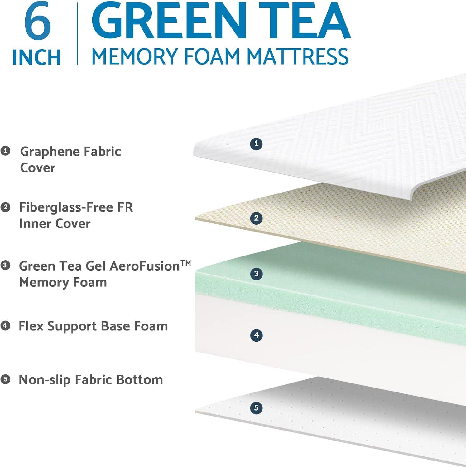 Full White Gel Memory Foam Adjustable Bed Mattress