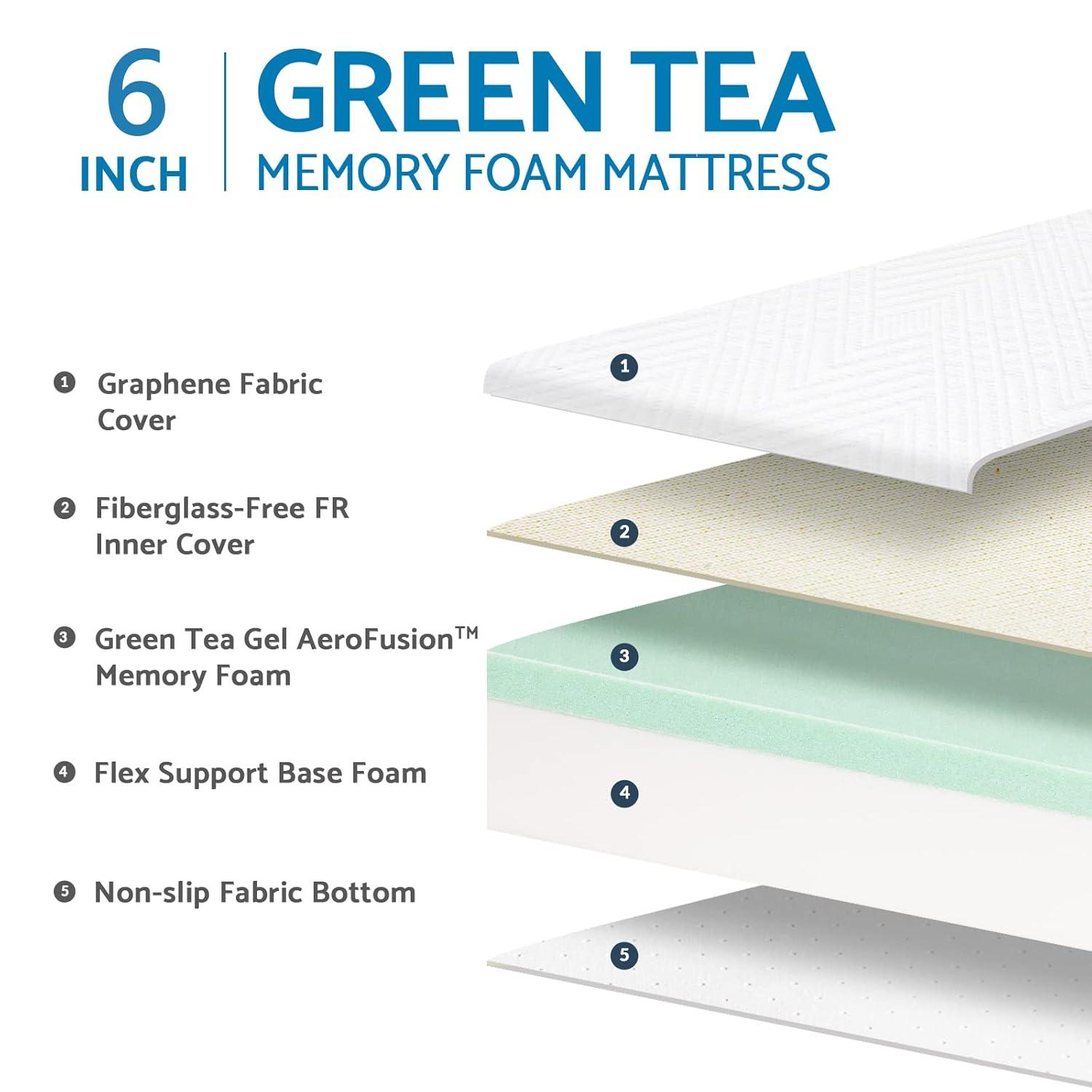 Full White Gel Memory Foam Adjustable Bed Mattress