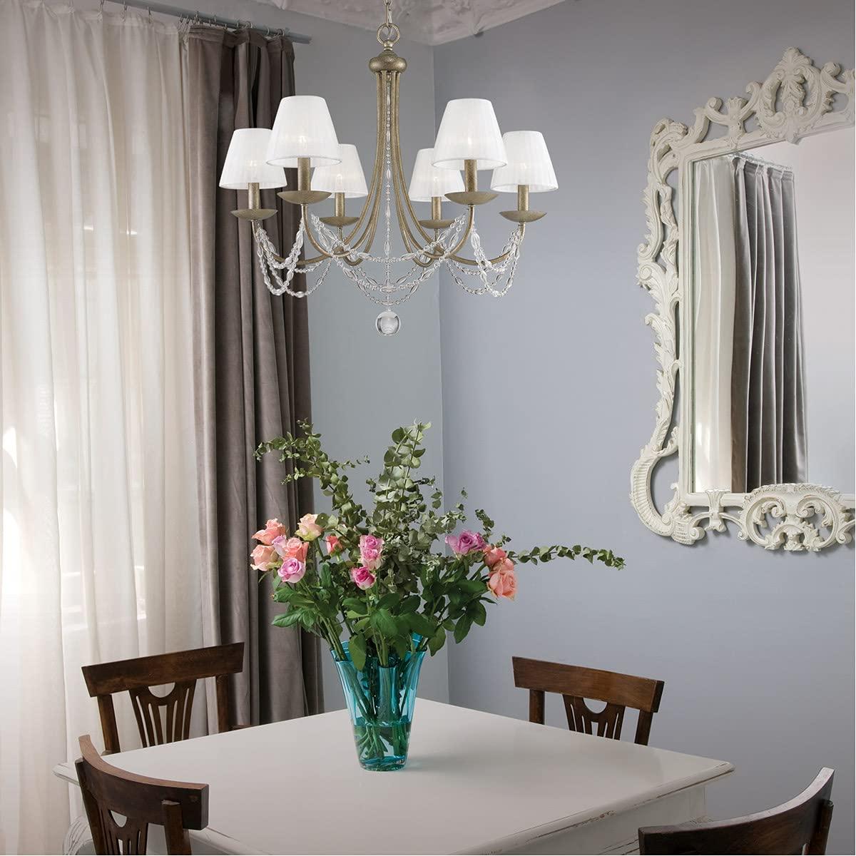 Golden Lighting Mirabella 6-Light Chandelier in Golden Aura