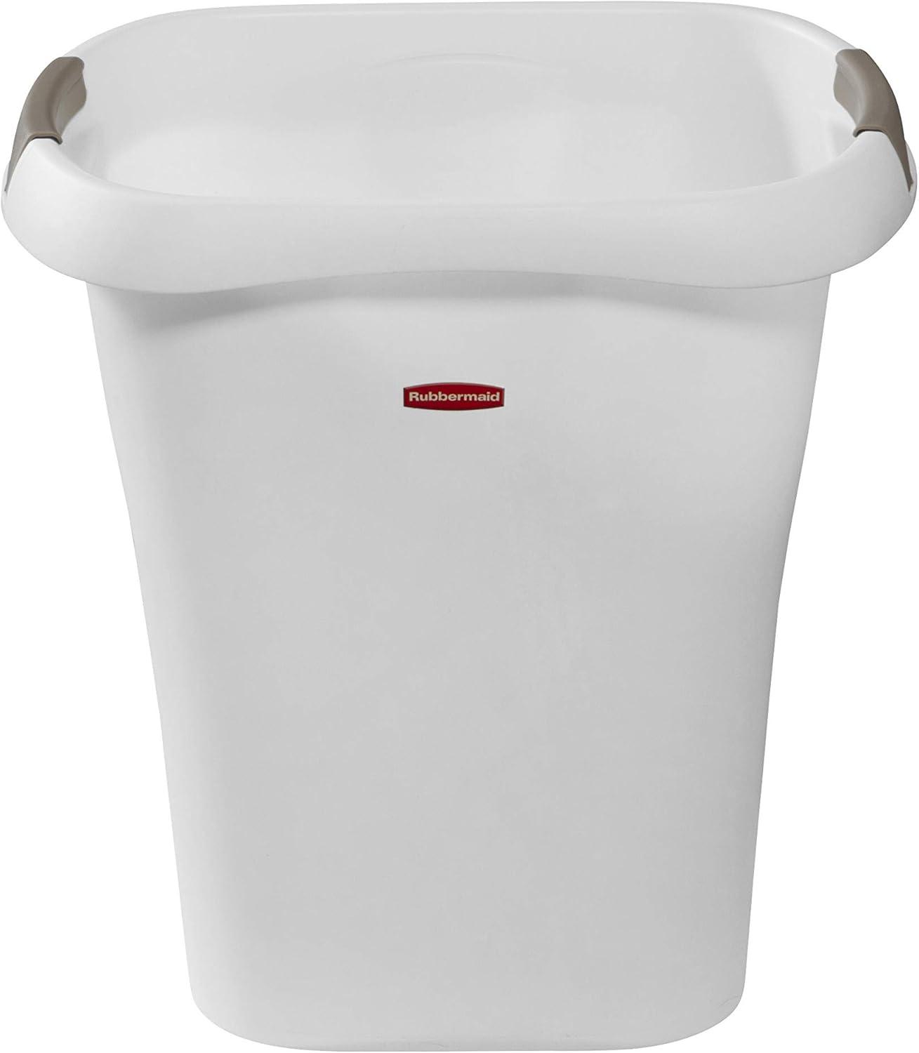 Rubbermaid 5.25 gal White Polypropylene Open Top Wastebasket