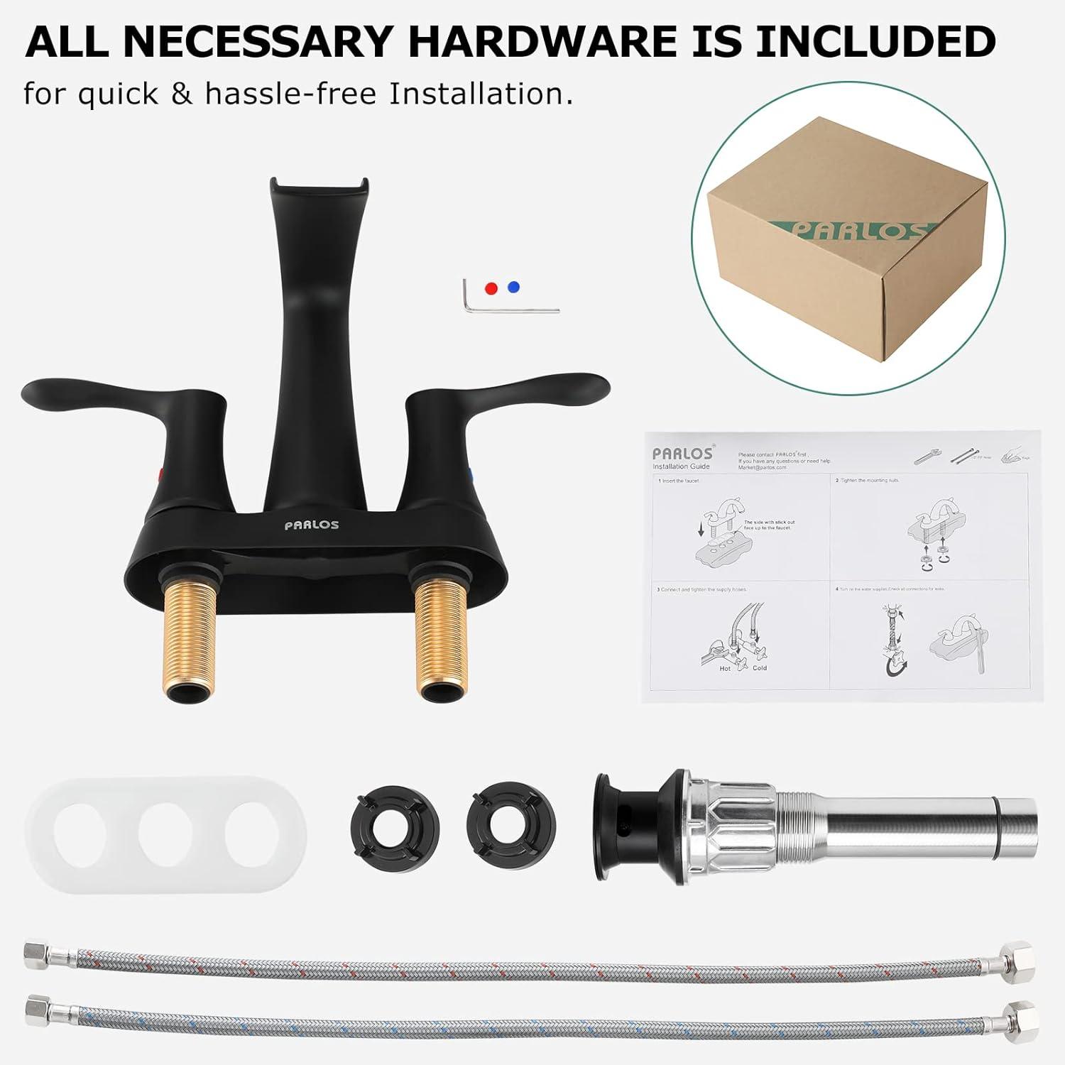 Doris Waterfall Centerset 2-handle Bathroom Faucet with Drain Assembly