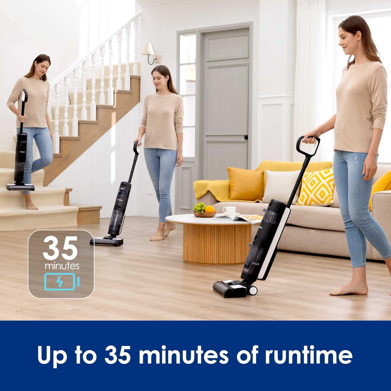 Black Cordless Upright Stick Vacuum with Dry Filter