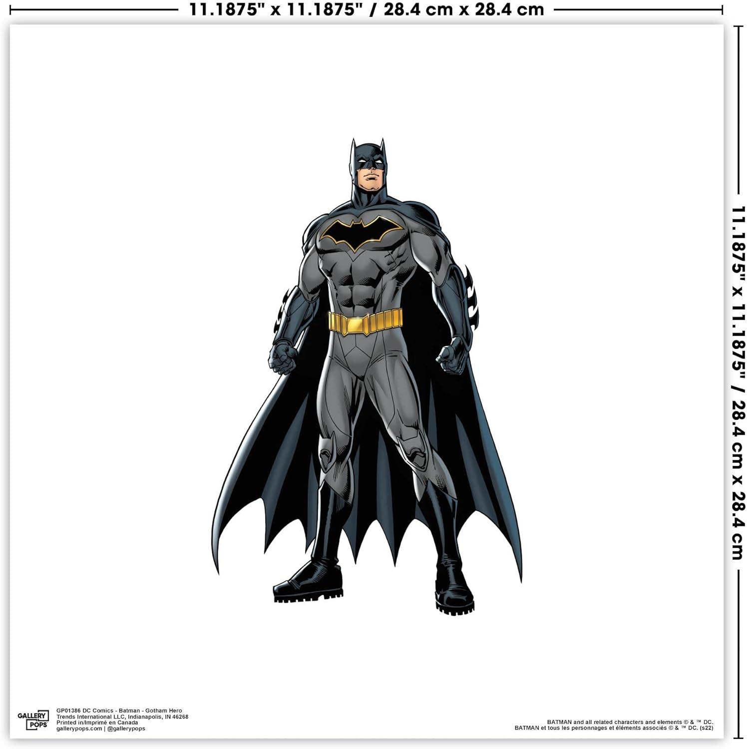 Gallery Pops DC Comics Batman - Gotham Hero Wall Art, Unframed Version, 12" x 12"