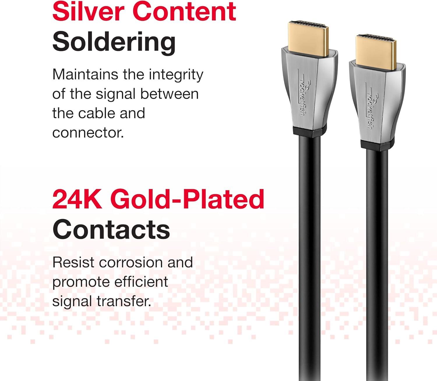 4 ft Black HDMI Cable with Gold Plated Connectors