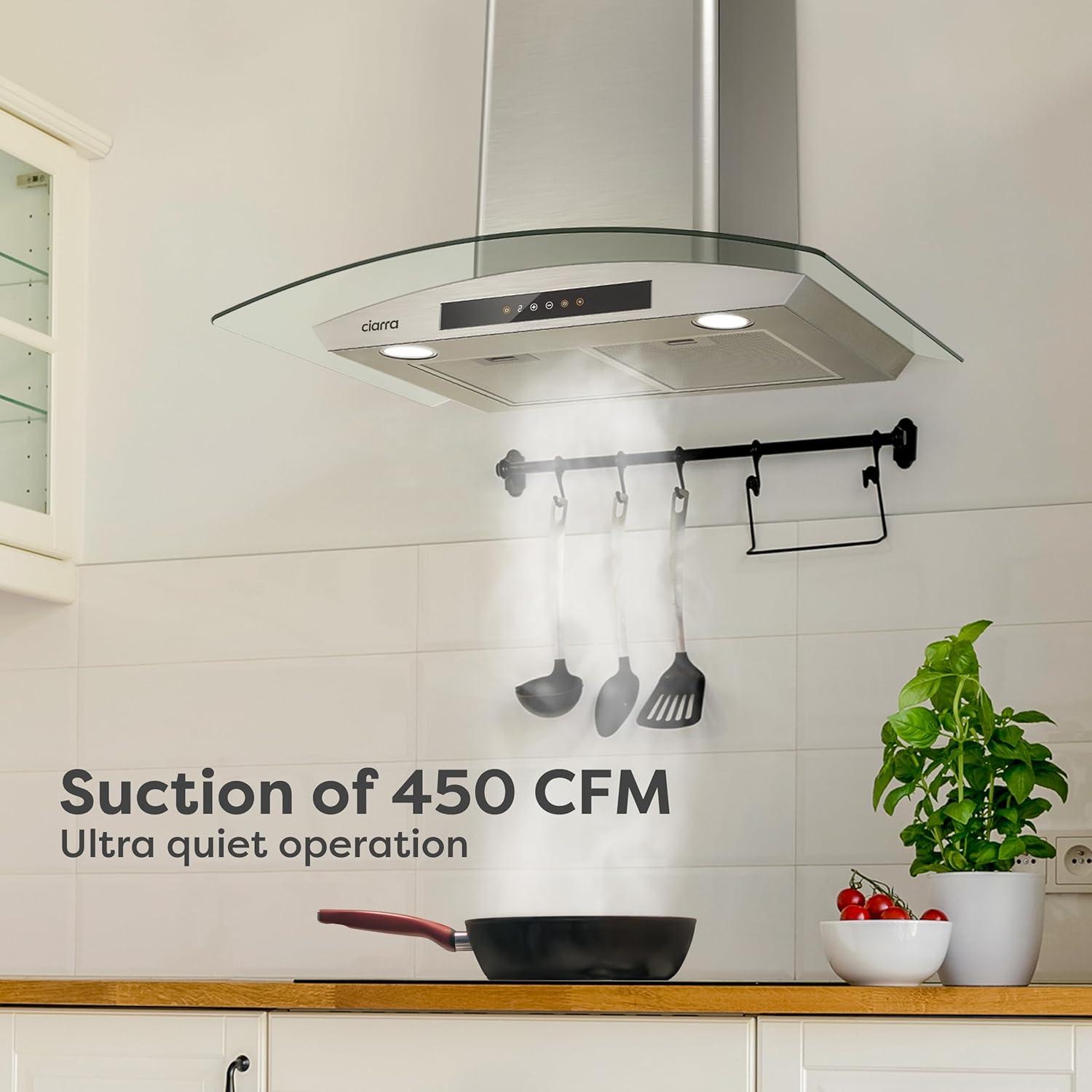 30-Inch Stainless Steel Wall Mount Convertible Range Hood