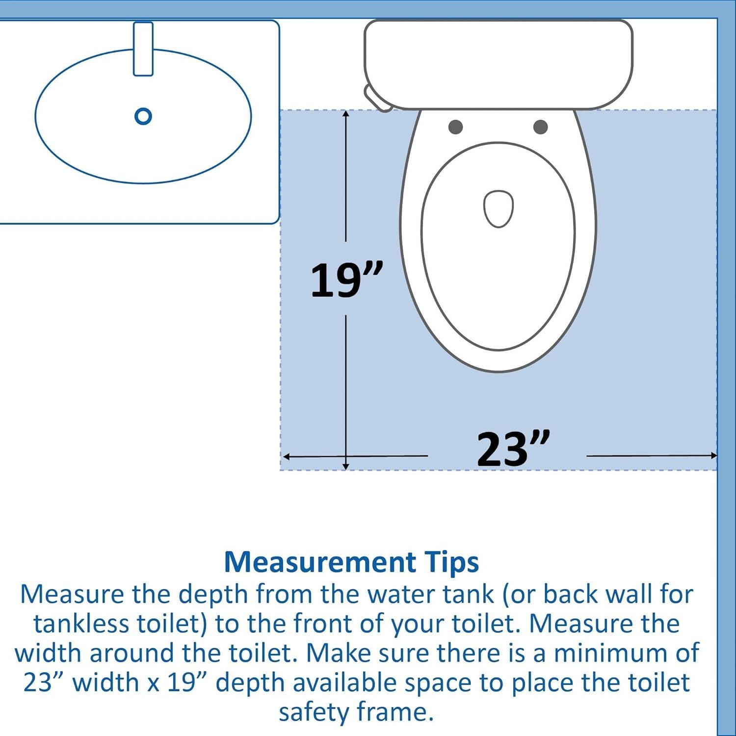 Adjustable Gray Metal Folding Safety Toilet Rail