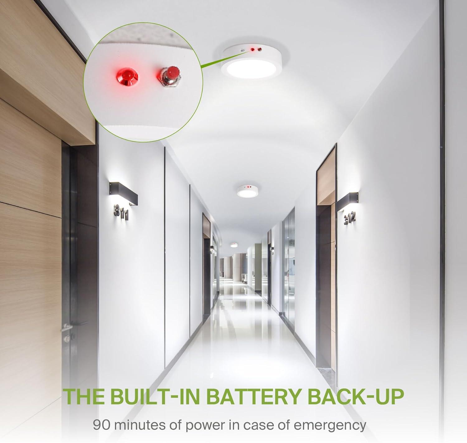 White 9-Inch Square LED Flush Mount Ceiling Light
