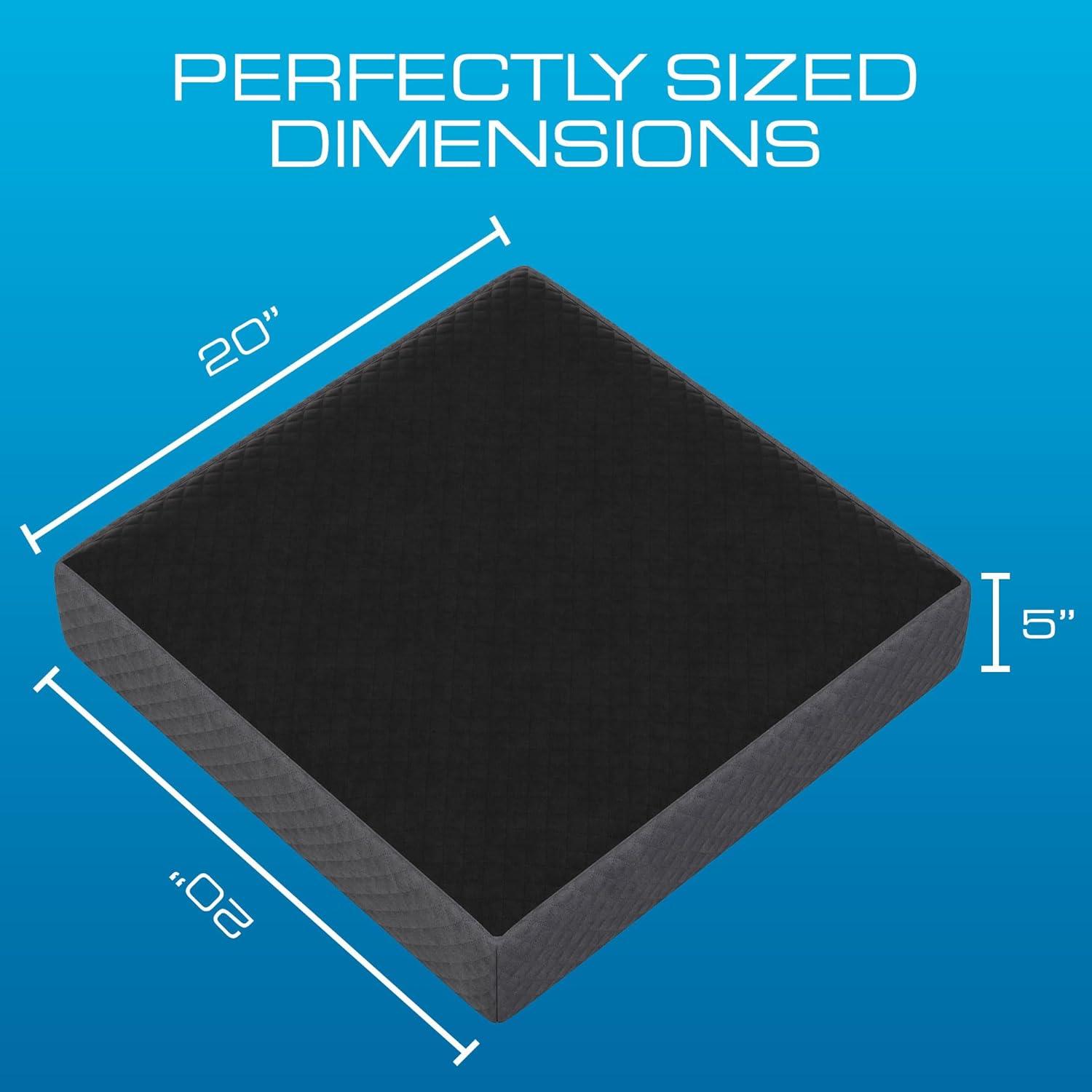 K?lbs Extra Large Recliner Cushion | Chic 2 Tone Velvet Cover | Memory Foam Seat Cushion 5 inch Thick 20" x 20" Extra Large Chair Cushion