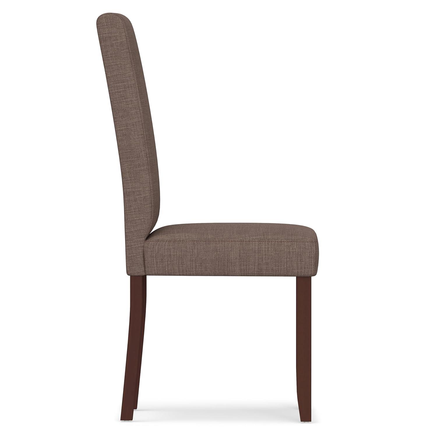 Simpli Home Acadian 17.99'' H Linen Look Polyester Upholstered Parsons Chair (Set of 2)