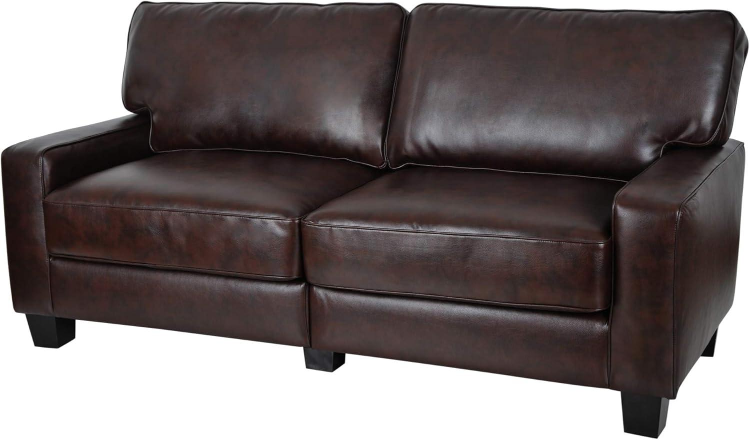 Serta Palisades 78" Track Arm Sofa, Easy Care Fabric, Soft Pillow Back, Pocket Coil Seat Cushions