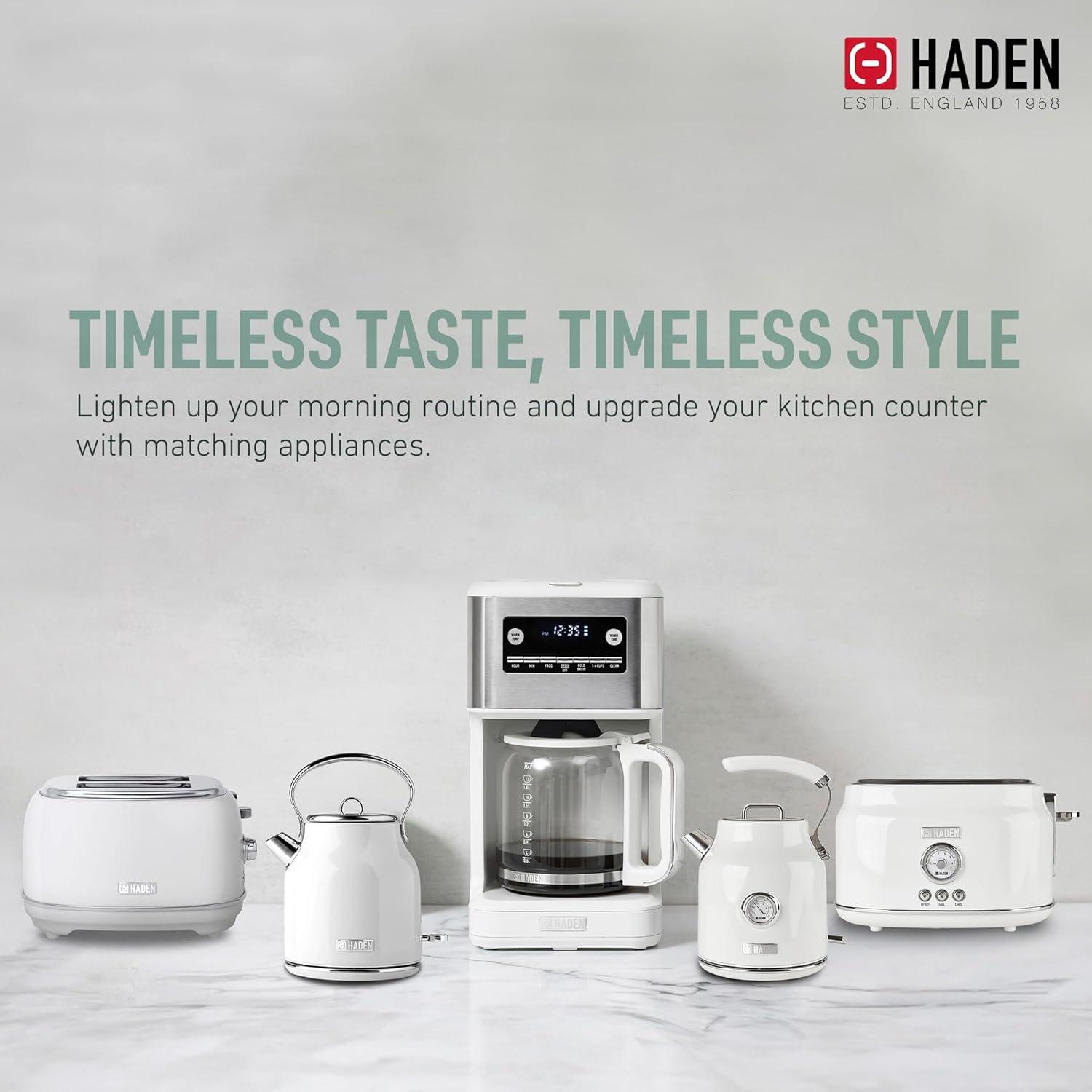 HADEN Generous Brew White 14-Cup Drip Coffee Maker