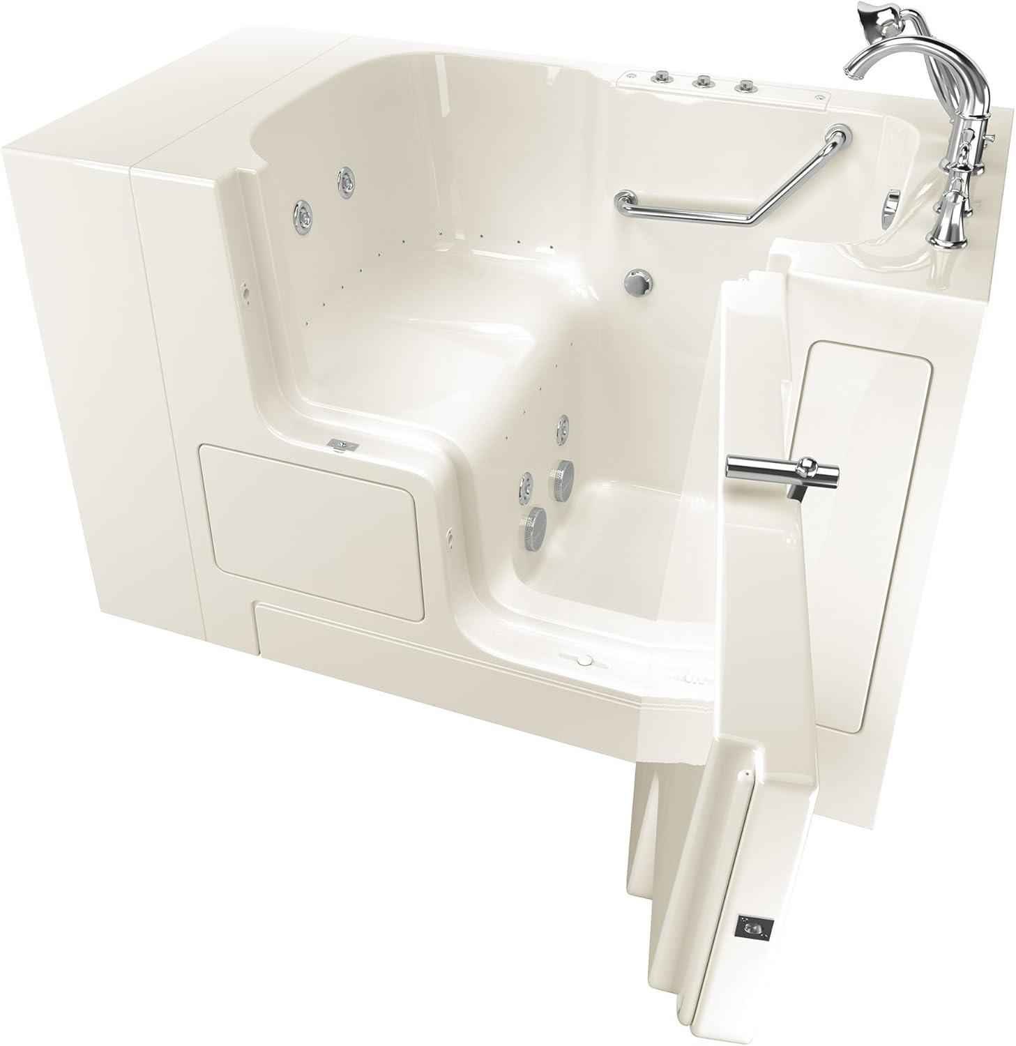 52'' x 32'' Walk-in Fiberglass Bathtub with Faucet