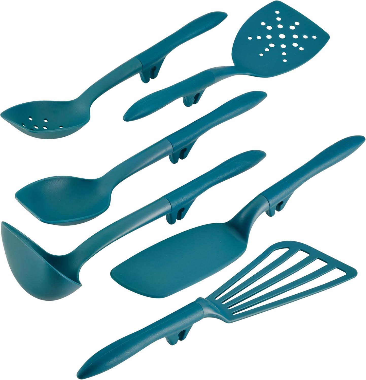 Teal Nylon 6-Piece Classic Kitchen Utensil Set