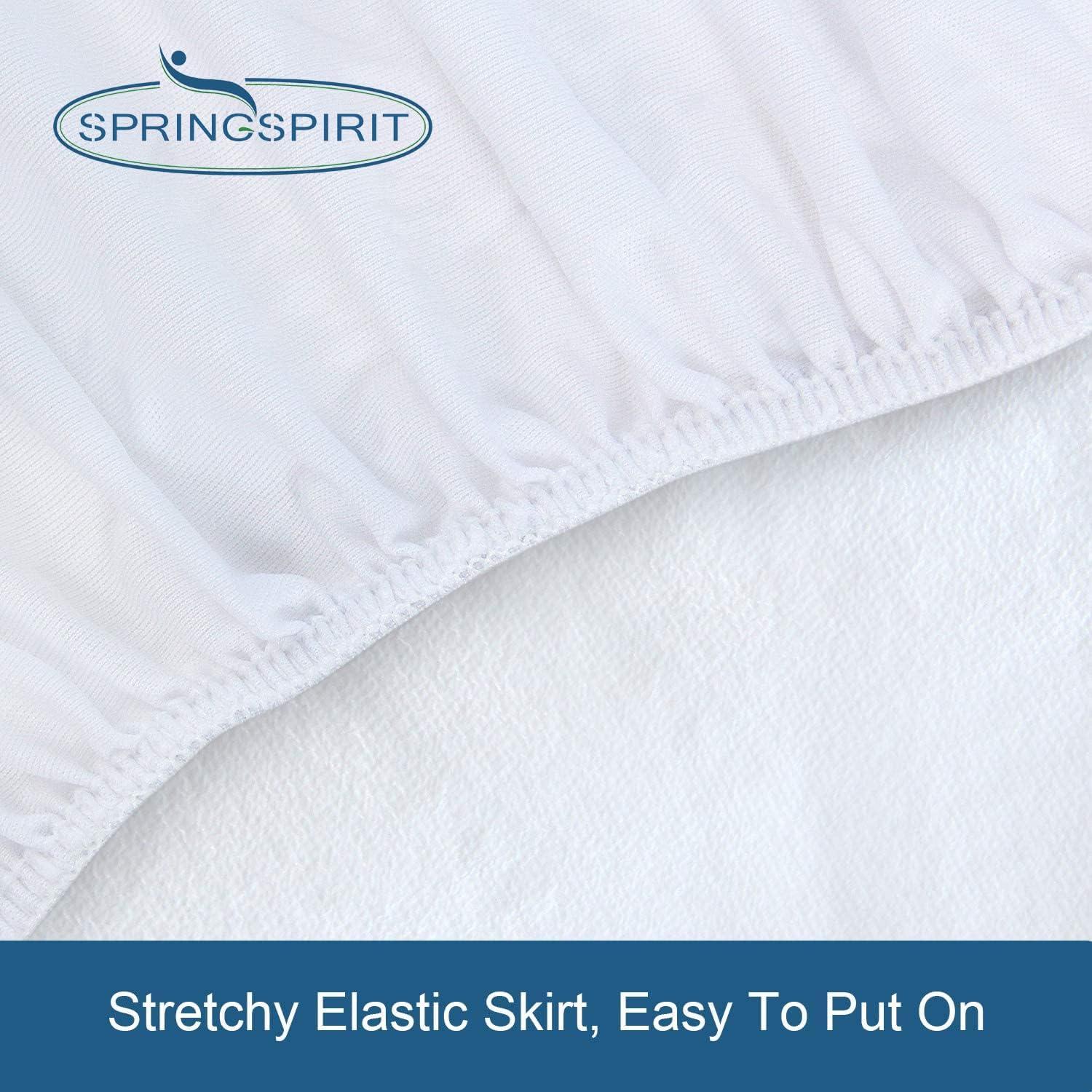SPRINGSPIRIT Terry Mattress Protector Cover Waterproof
